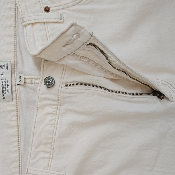ABERCROMBIE & FITCH WOMEN'S PLUS IVORY WHITE "CURVE LOVE" PANTS SIZE 36/22 LONG - Picture 7 of 15